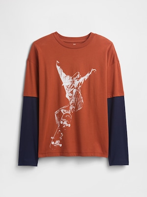 リラックスフィット グラフィックTシャツ (キッズ)