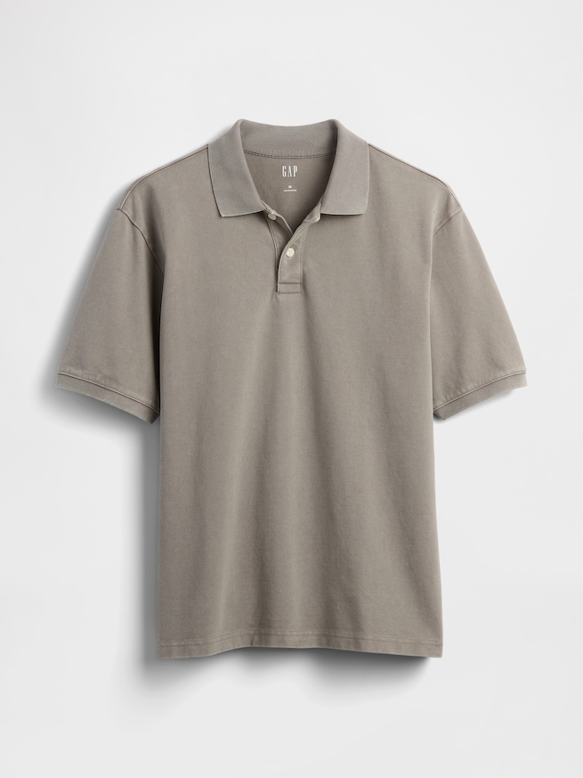 リラックス ピケポロシャツ-4