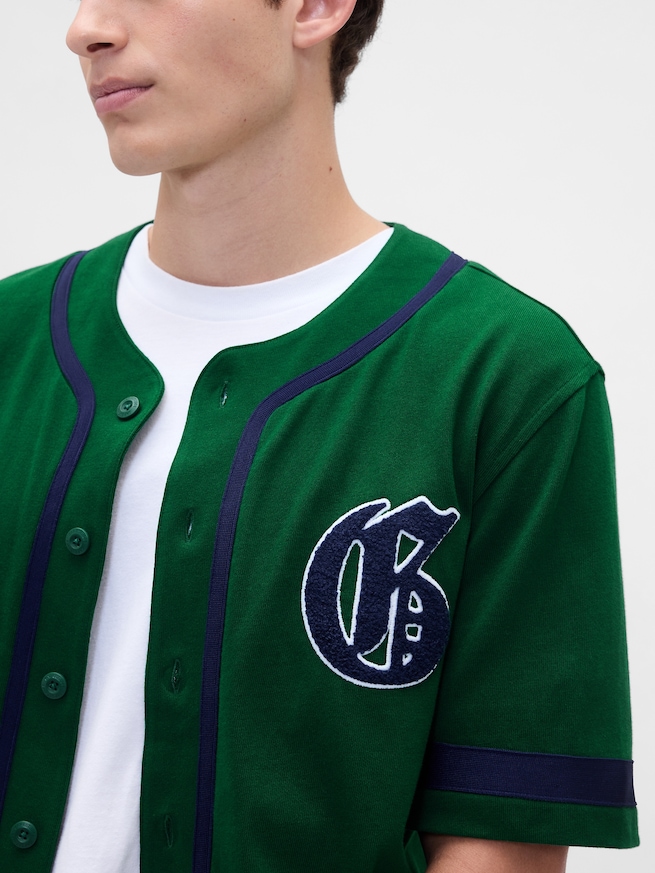 バーシティスタイルGAPロゴ ベースボール ジャージTシャツ-3