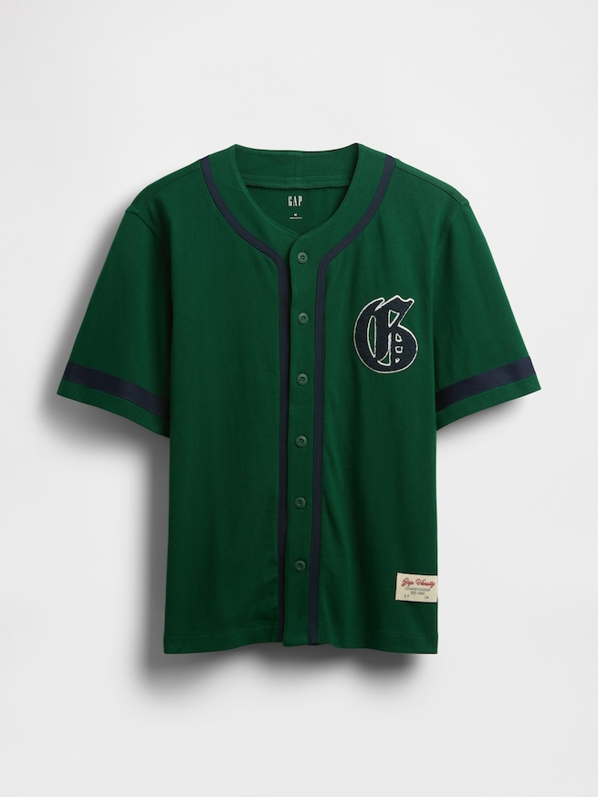 バーシティスタイルGAPロゴ ベースボール ジャージTシャツ-4