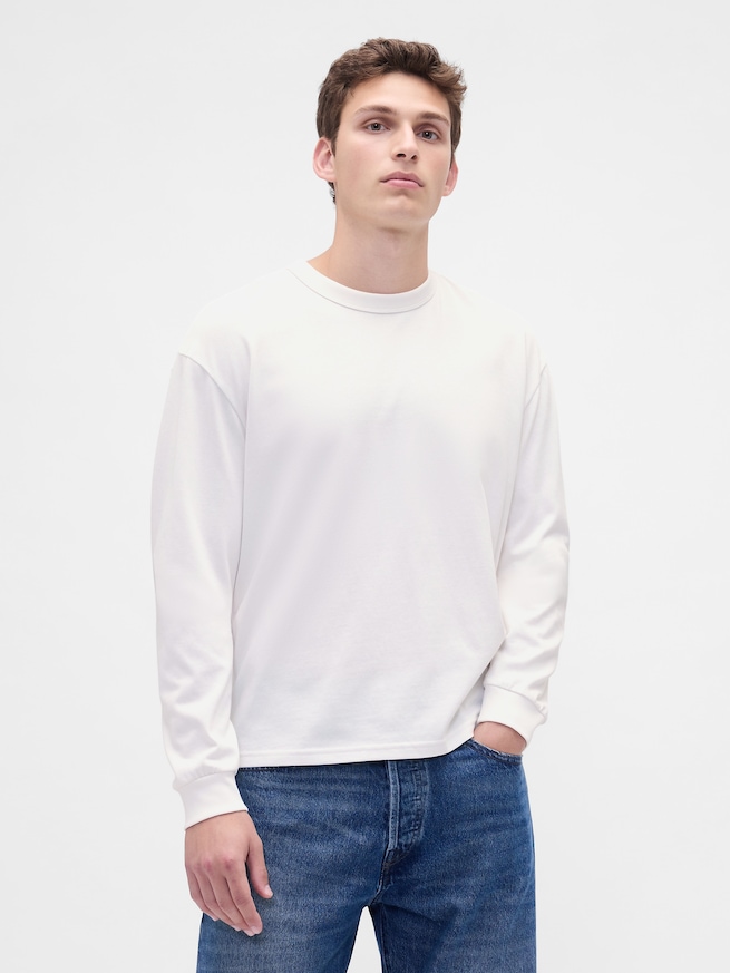 オーバーサイズ クロップド Tシャツ-0