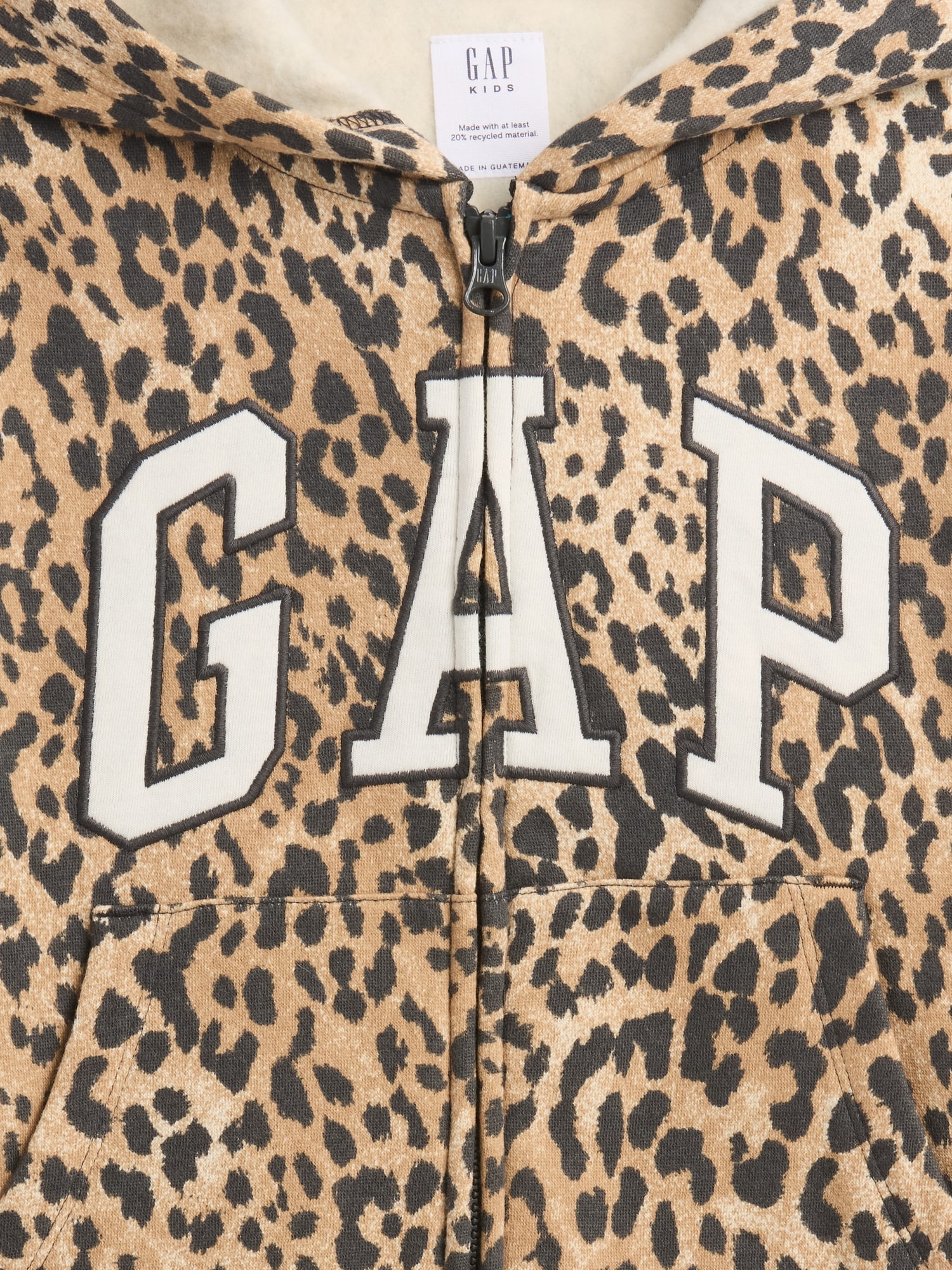 リラックス GAPロゴ プリント ジップアップパーカー (キッズ)-2