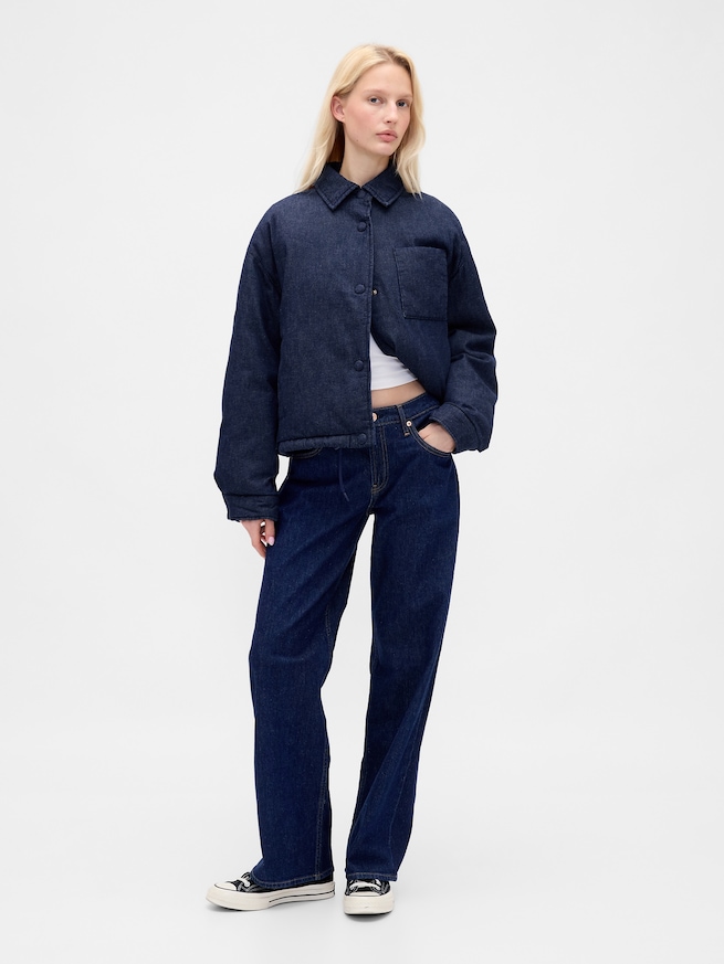 デニム パファージャケット-1