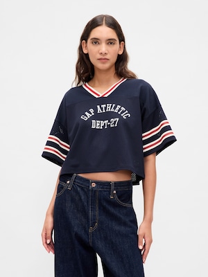 オーガニックコットン クロップド ジャージーTシャツ