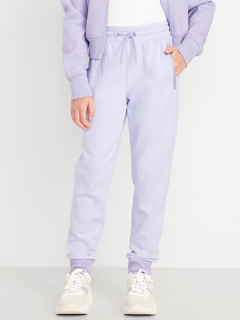 Slim High-Waisted Dynamic Fleece Joggers for Girls