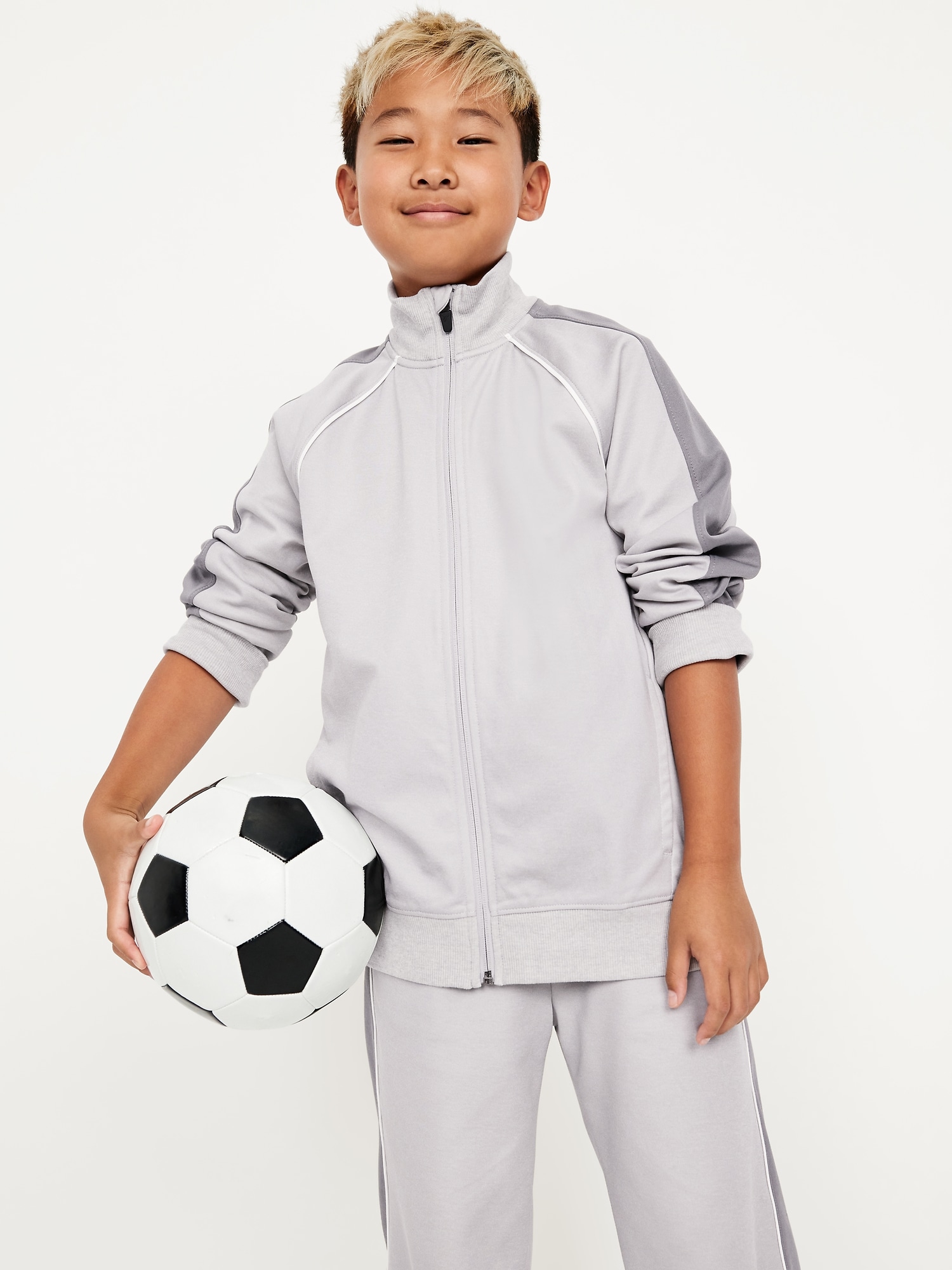 VESTE D'ENTRAÎNEMENT À GLISSIÈRE PLEINE LONGUEUR POUR GARÇON