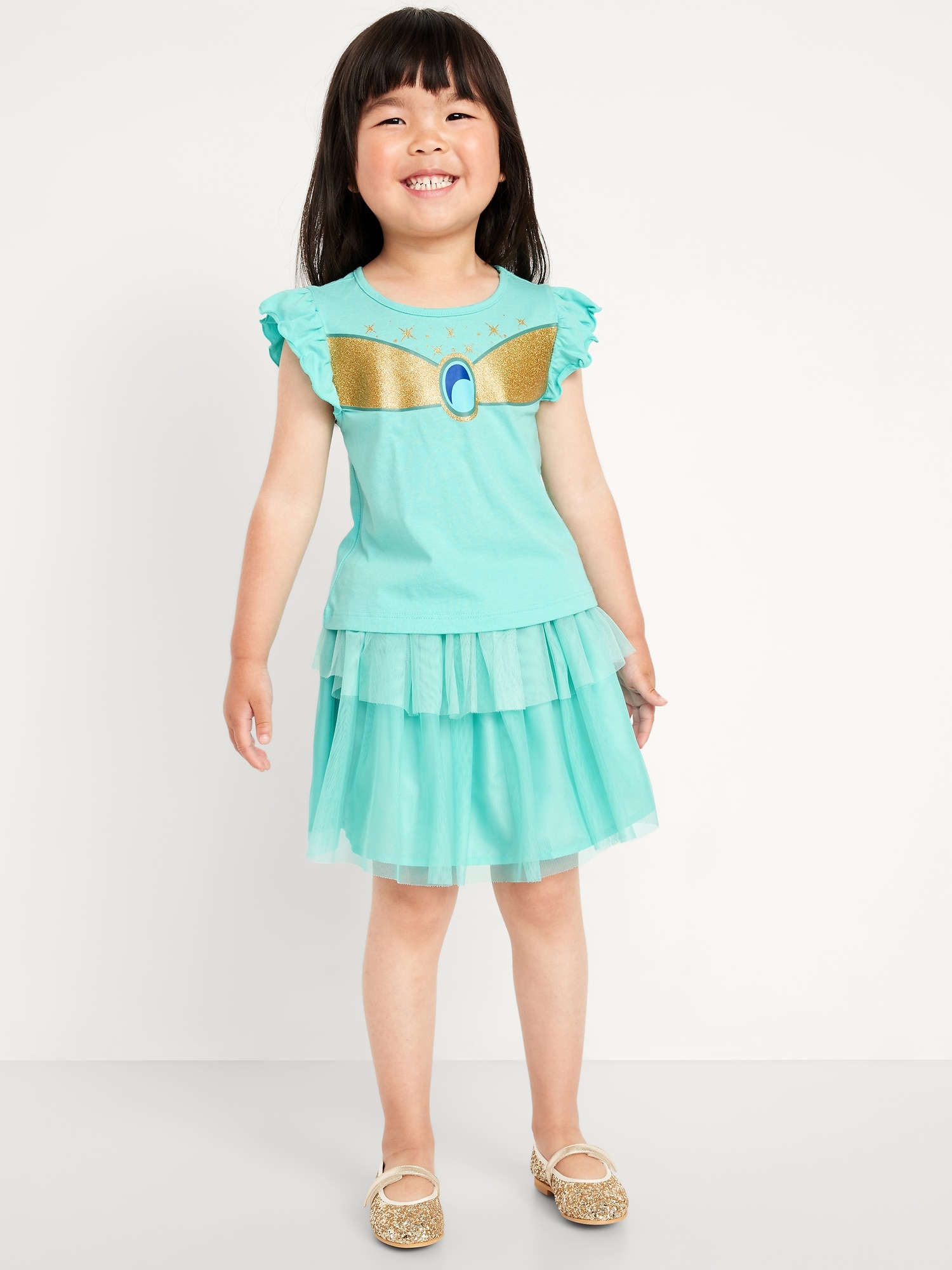 ENSEMBLE T-SHIRT À IMPRIMÉ PRINCESSES DE DISNEY © ET JUPE-TUTU POUR TOUTE-PETITE FILLE
