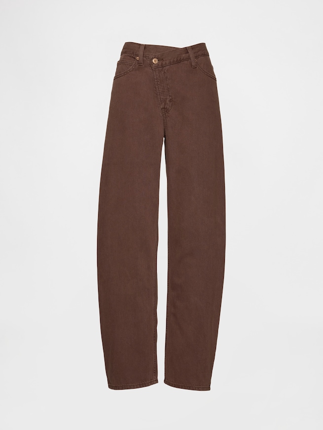 ハイライズ ウルトラソフト クロスオーバー バレルデニム-6