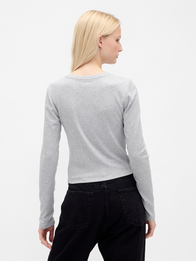 モダン クロップドTシャツ-2