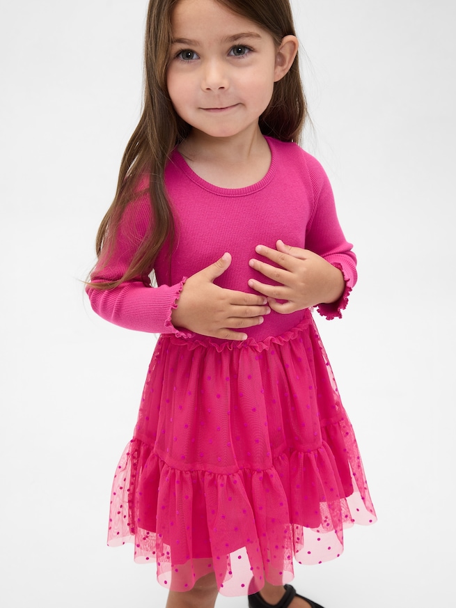 ミックスメディア チュールワンピース (幼児・ベビー)-0