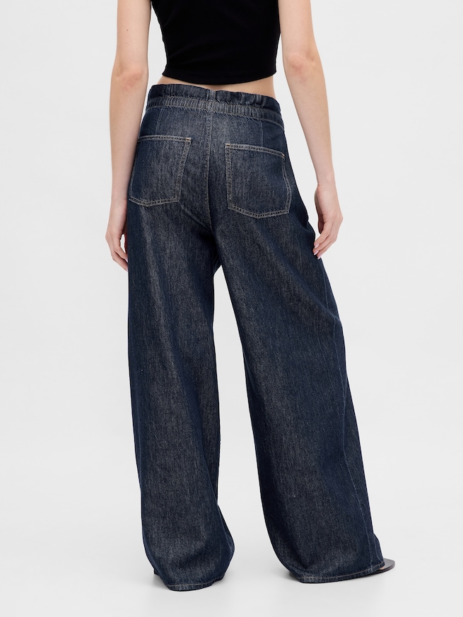 ハイライズ スーパーライト プルオン バギーデニム-3