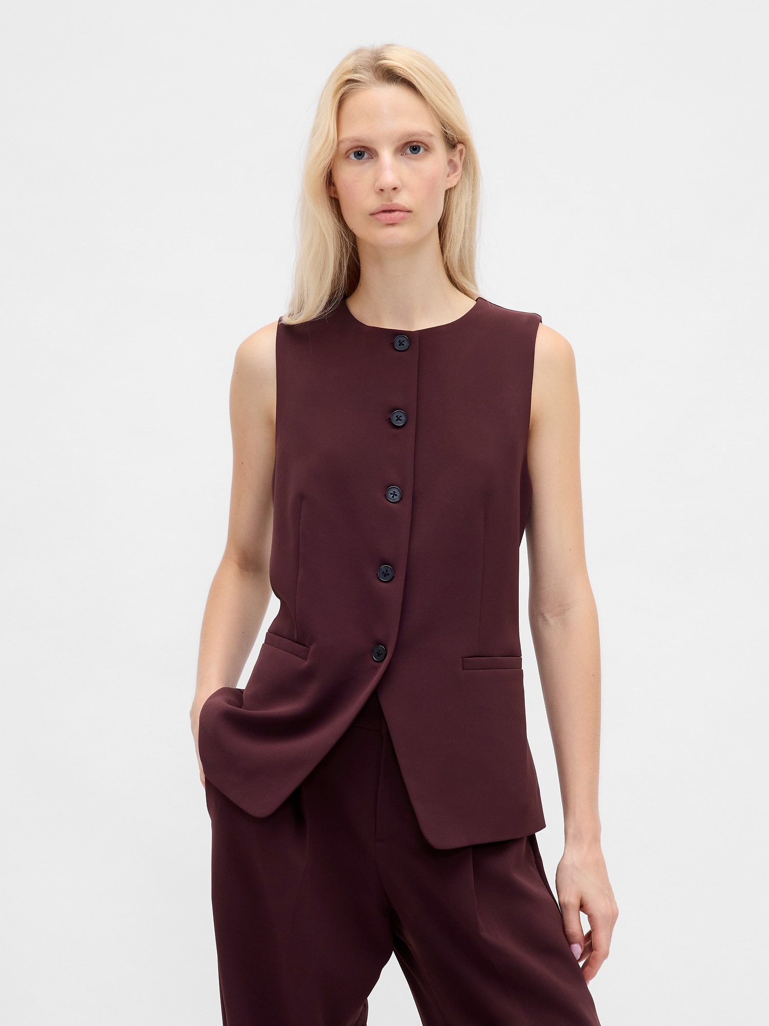 GILET À COL MONTANT