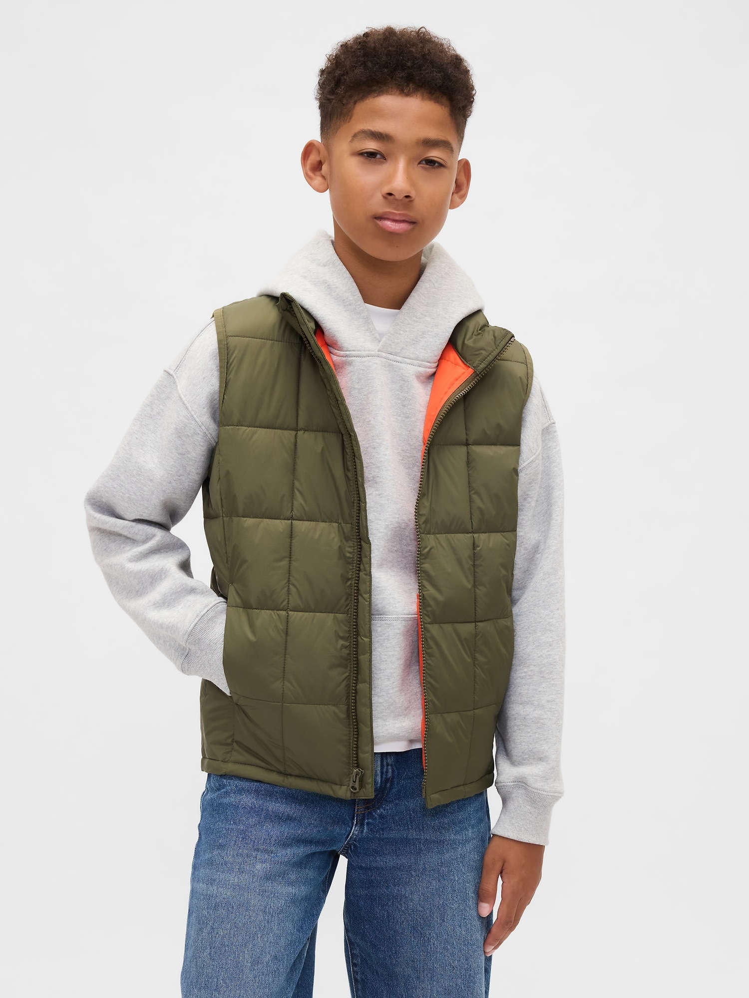 Kids Recycled Lightweight Puffer Vest