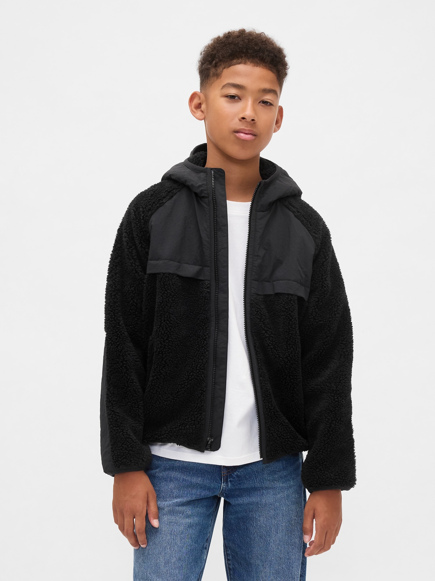 VESTE EN SHERPA POUR ENFANT