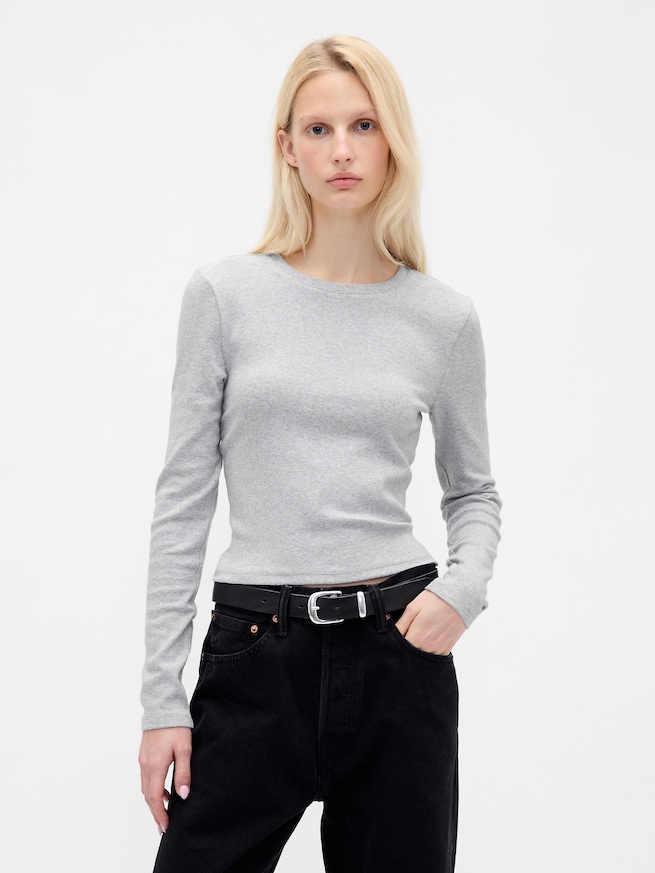 モダン クロップドTシャツ-0