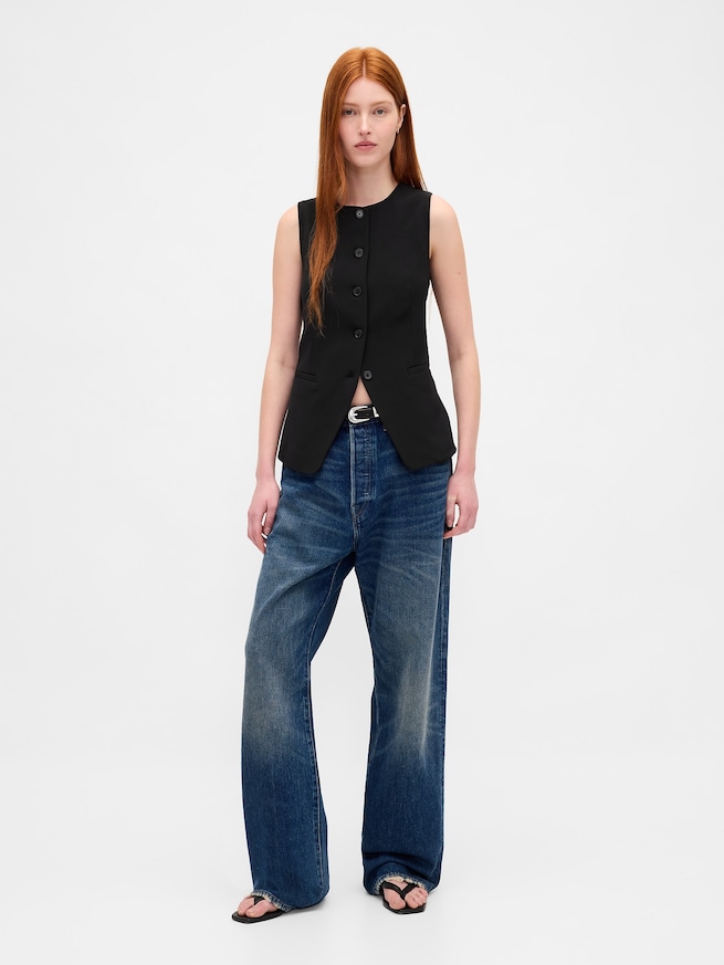 ハイネック ベスト-1