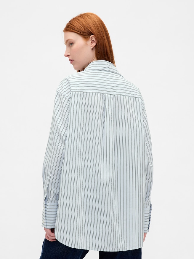 オーガニック コットンポプリン ビッグシャツ-2