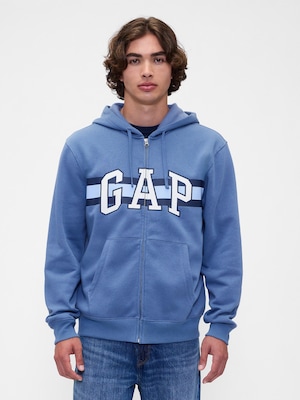 リラックス GAPロゴ ジップアップパーカー