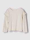 babyGap GAPロゴ ラッフルフリル クルーネックTシャツ-0