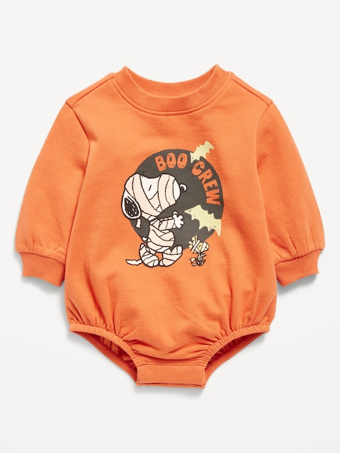Peanuts™ Snoopy Long-Sleeve Fleece One-Piece Romper for Baby