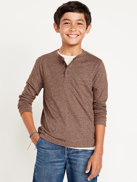 Softest Long-Sleeve Henley T-Shirt for Boys