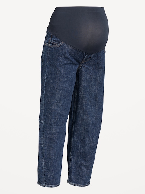 Maternity Full-Panel Barrel Ankle Jeans