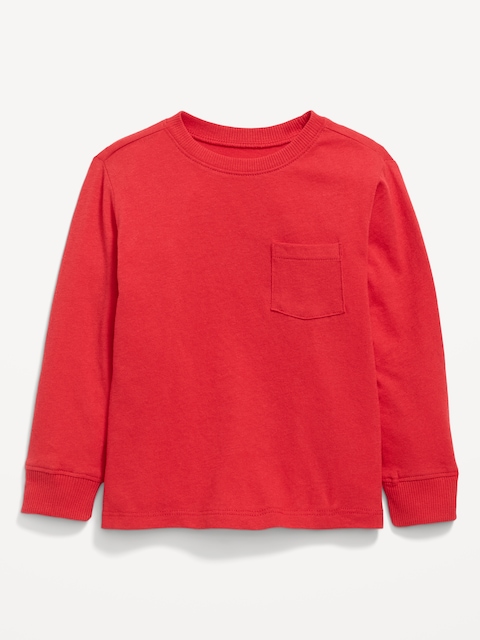 Long-Sleeve Pocket T-Shirt for Toddler Boys