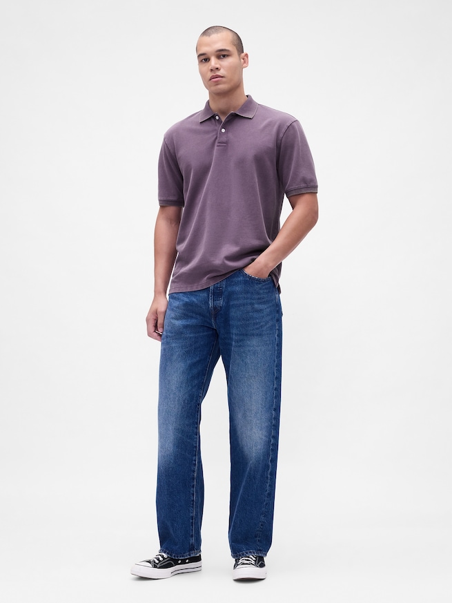 リラックス ピケポロシャツ-1