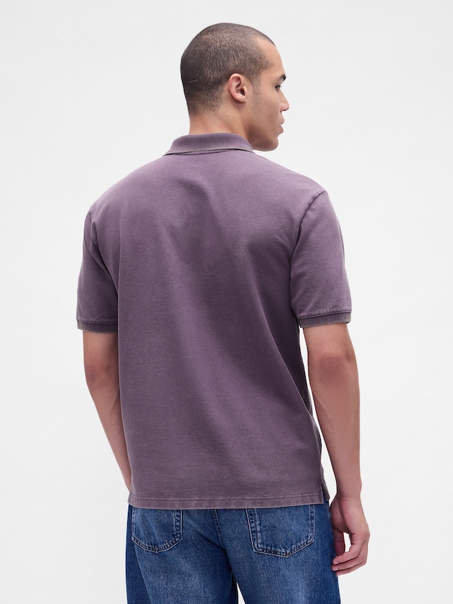 リラックス ピケポロシャツ-2