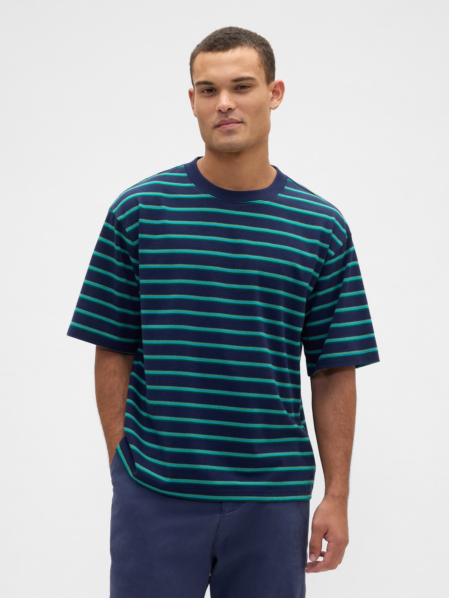 Vintage Soft Stripe Boxy T-Shirt