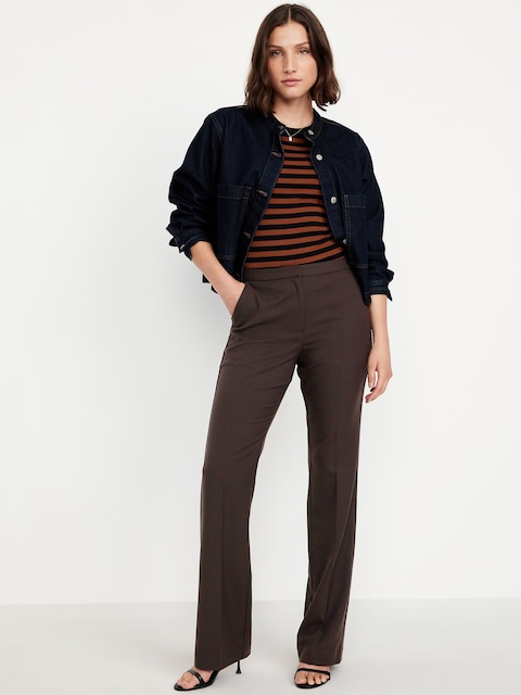 PANTALON TAYLOR SEMI-ÉVASÉ À TAILLE BASSE MOYENNE