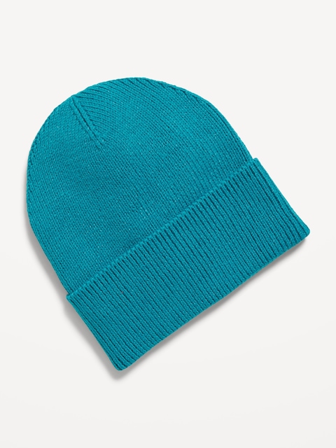 Wide-Cuff Ribbed Beanie for Men