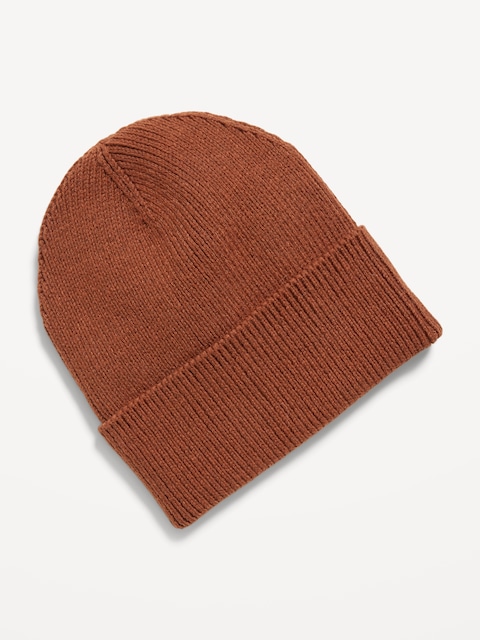 Wide-Cuff Ribbed Beanie for Men