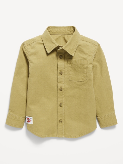 Long-Sleeve Pocket Ripstop Shirt for Toddler Boys