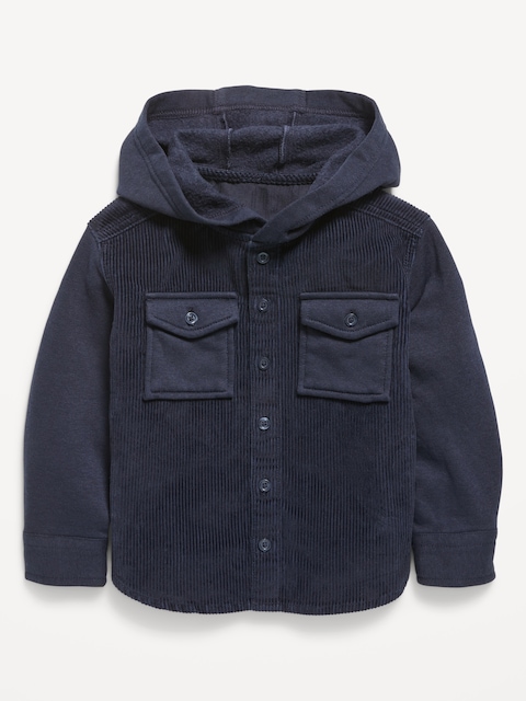 Hooded Corduroy Jacket for Toddler Boys
