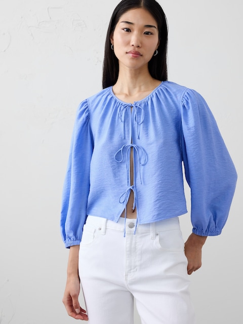 Open Tie-Front Top