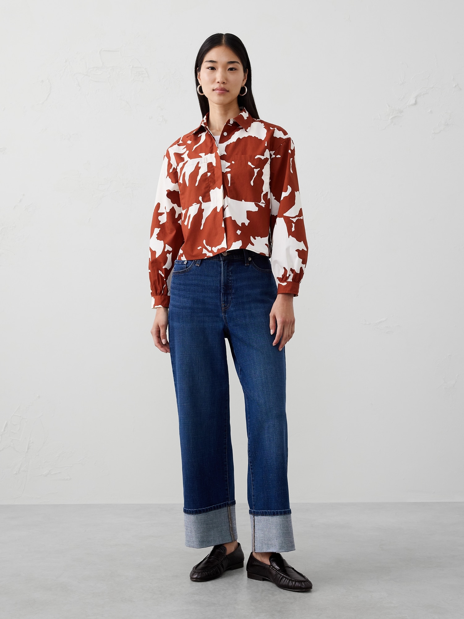 Cropped Double Pocket Shirt