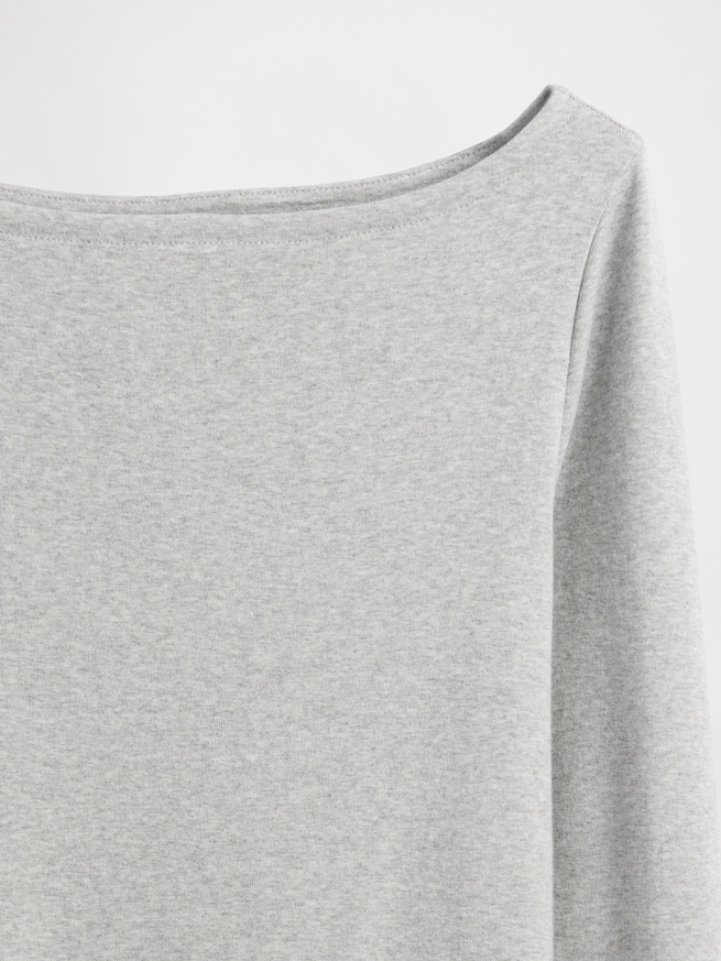 モダン ボートネックTシャツ-3