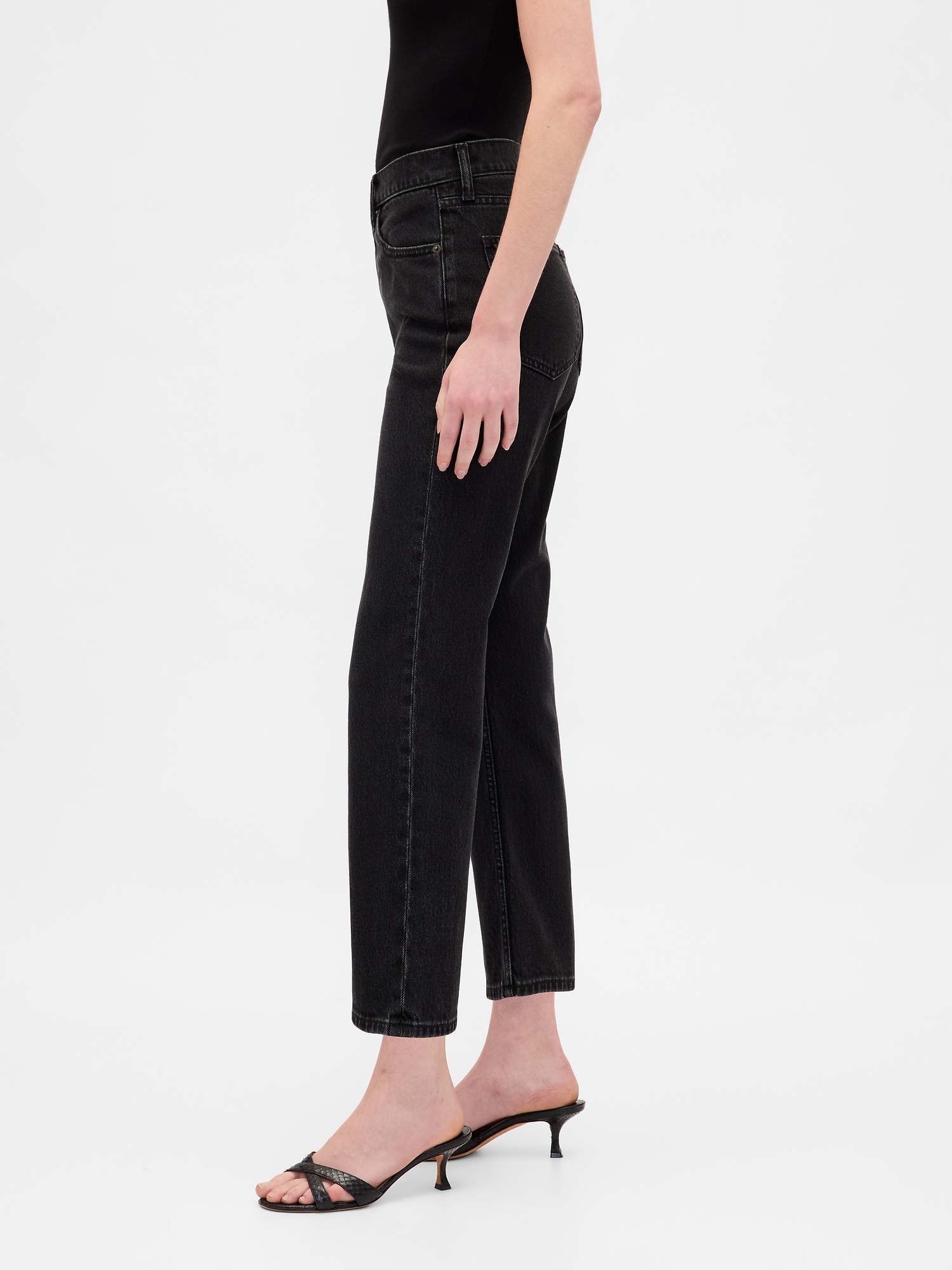 High Rise ’90s Slim Straight Crop Jeans