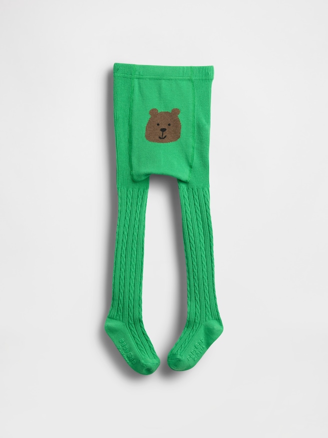 くまさんケーブルニットタイツ (ベビー＆幼児)-0