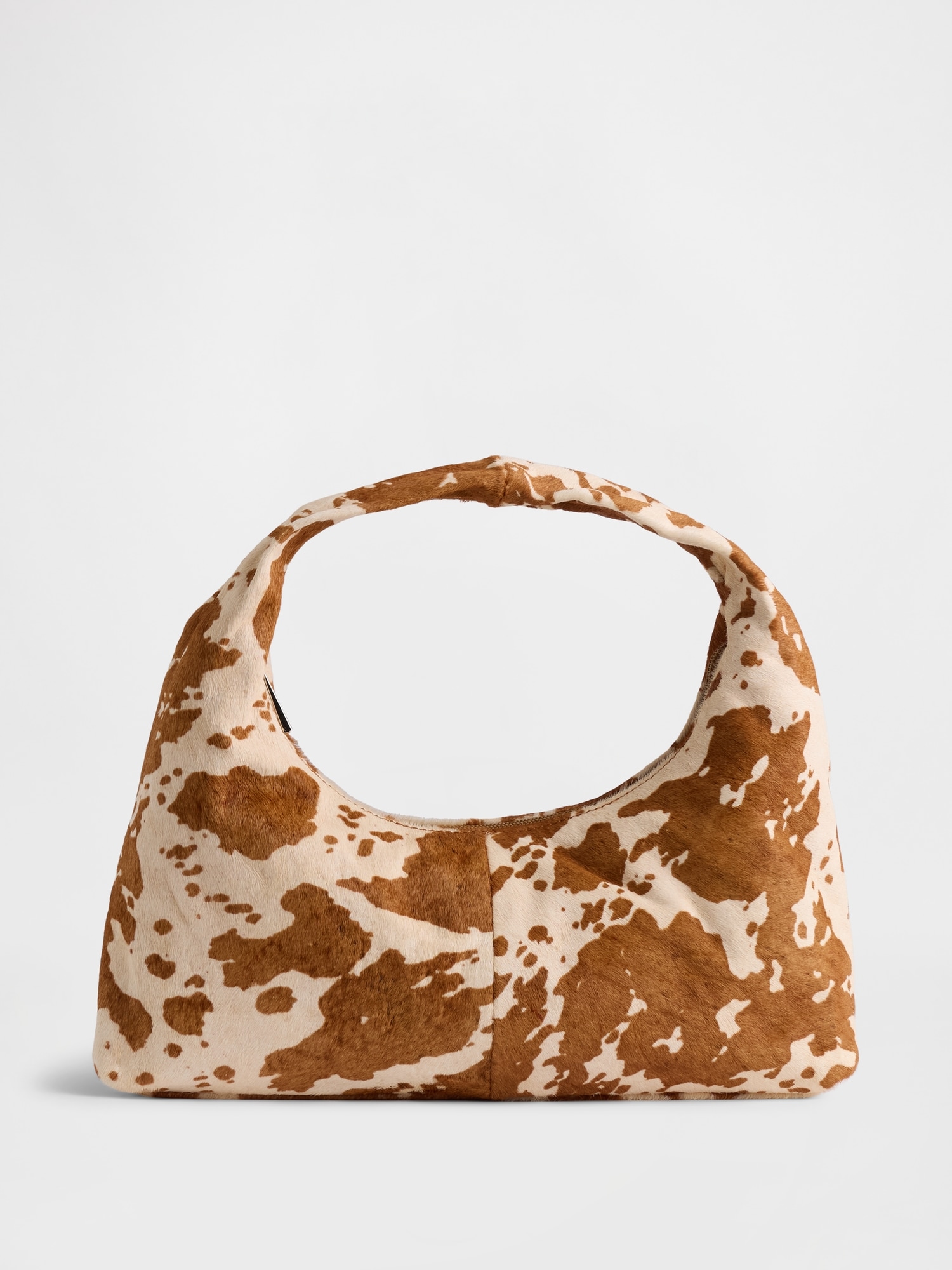 Cow Print Calf Hair Mini Slouchy Bag