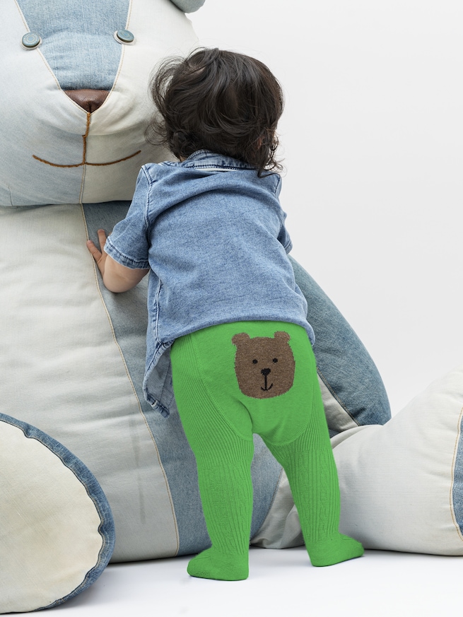 くまさんケーブルニットタイツ (ベビー＆幼児)-2