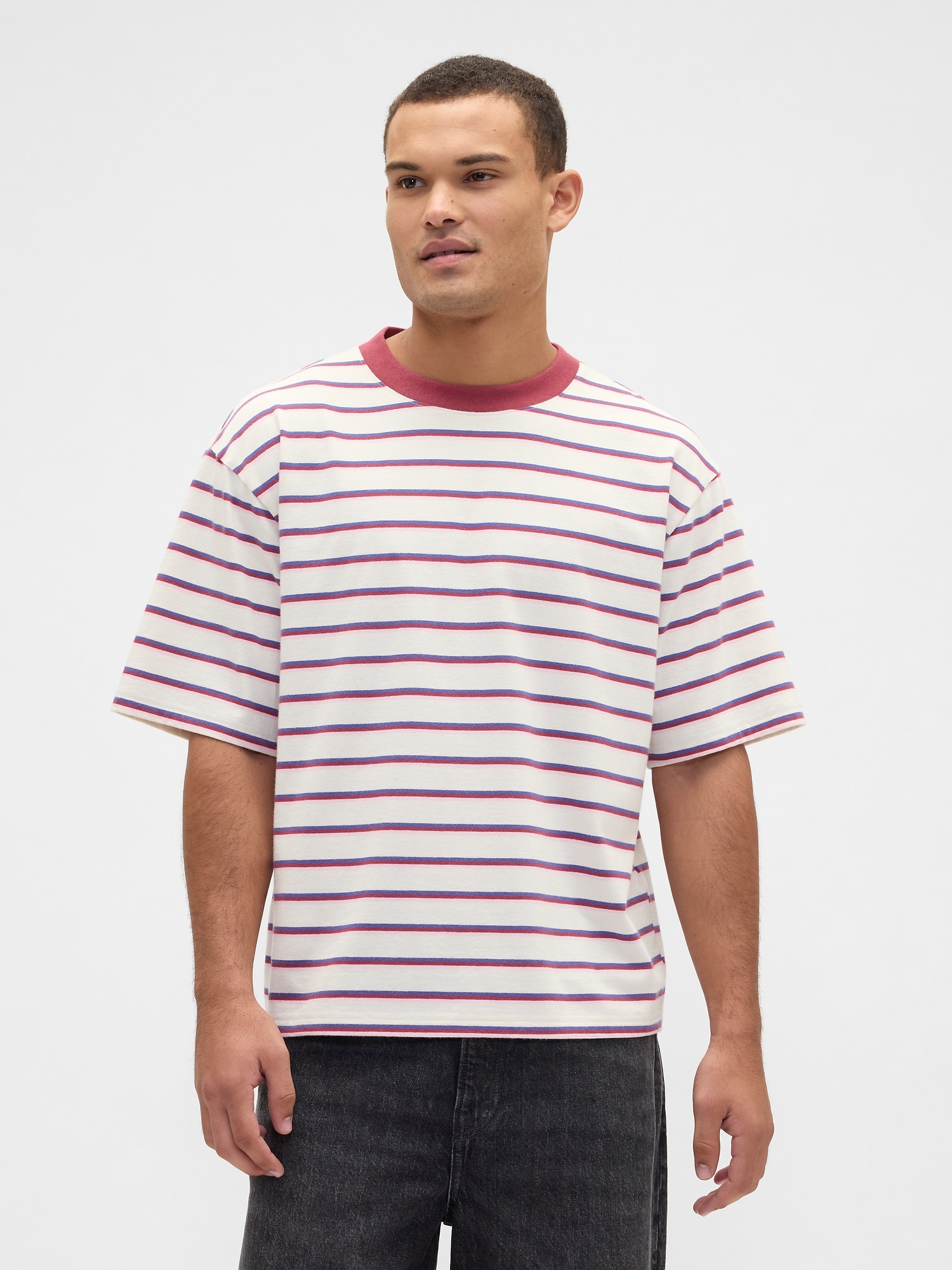 Vintage Soft Stripe Boxy T-Shirt