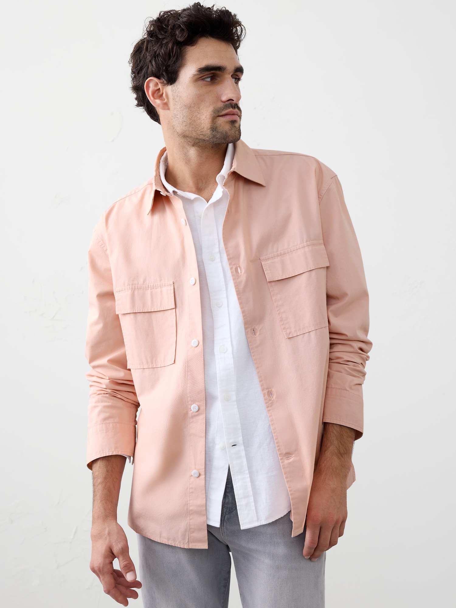 Relaxed-Fit Poplin Overshirt