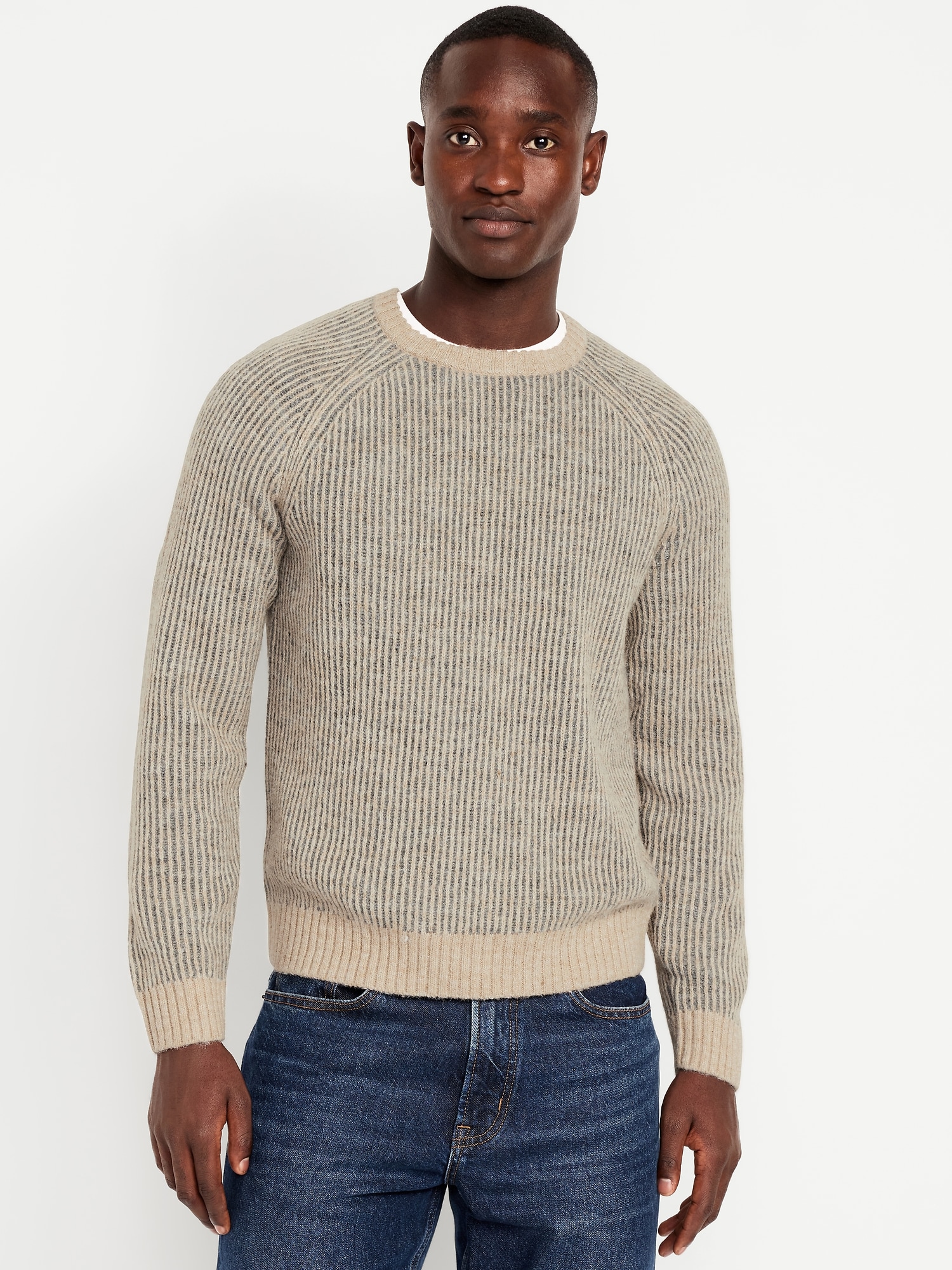 Wool-Blend Crew-Neck Sweater