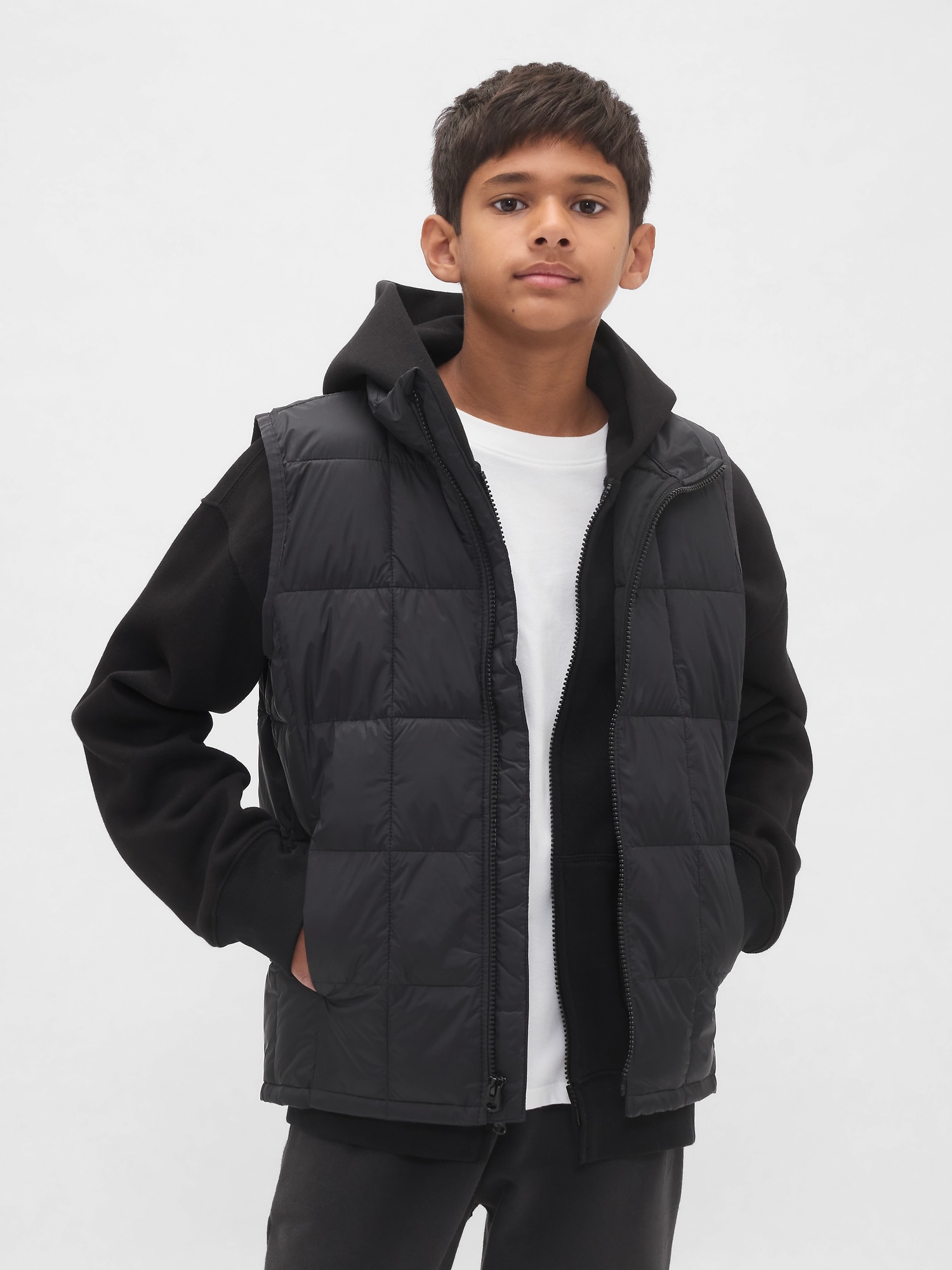 Kids Recycled Lightweight Puffer Vest
