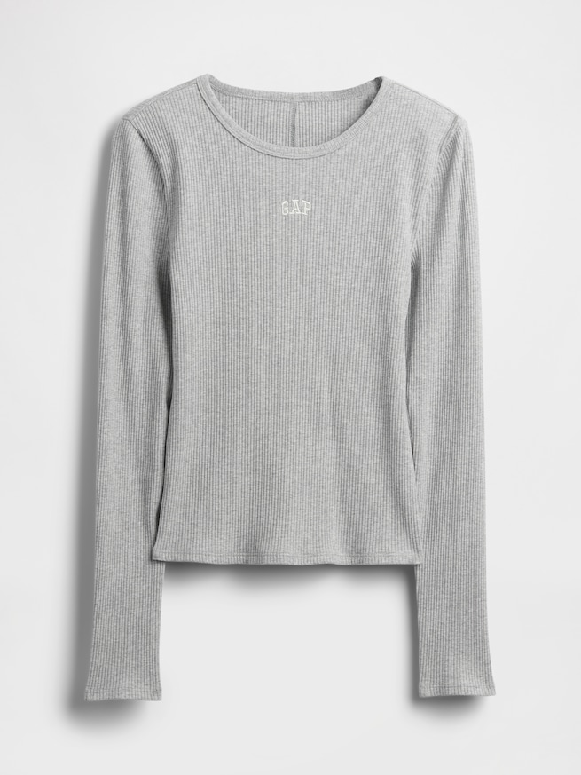 モダンリブ GAPロゴ クロップドTシャツ-4