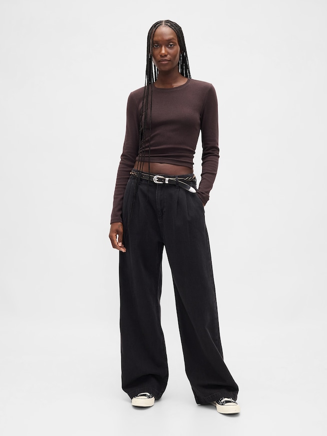 モダン クロップドTシャツ-1