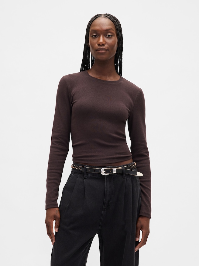 モダン クロップドTシャツ-0