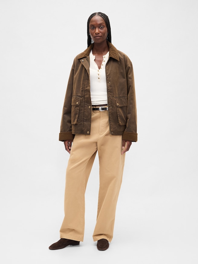 シアー リブ ヘンリーネックセーター-1